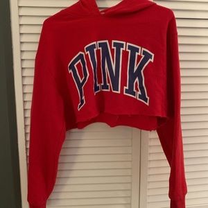 Women’s PINK Cropped Logo Sweatshirt